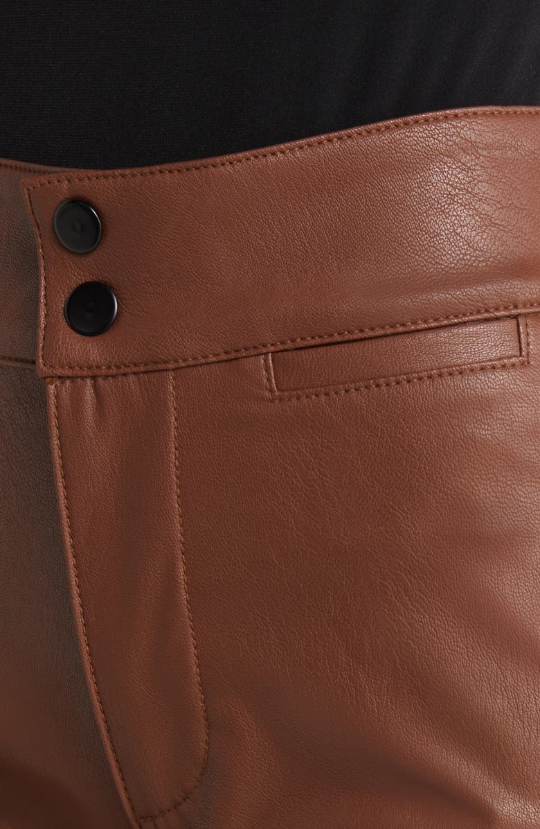 ASKK NY Brighten Faux Leather Flare Pants, Alternate, color, 