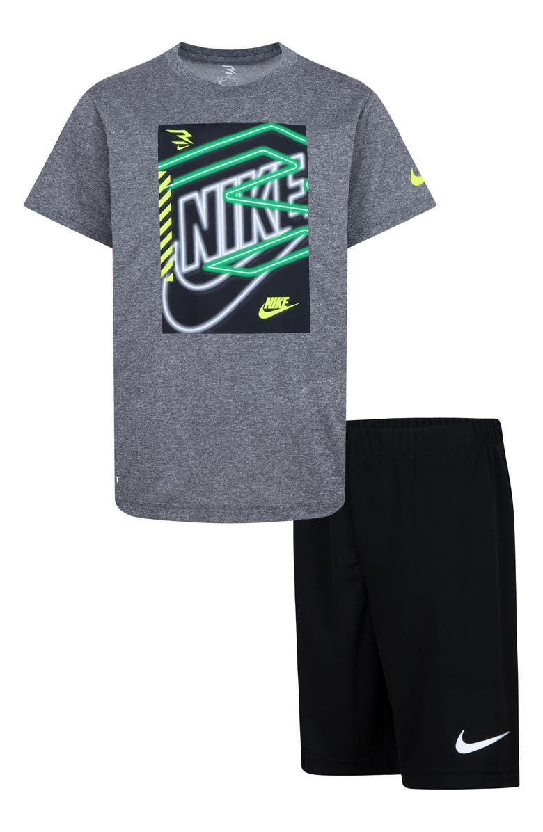 3 Brand Kids' Three x Three Dri-FIT Tee & Shorts Set | Nordstromrack