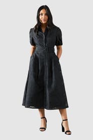 Wallis Petite Burnout Floral Shirt Dress