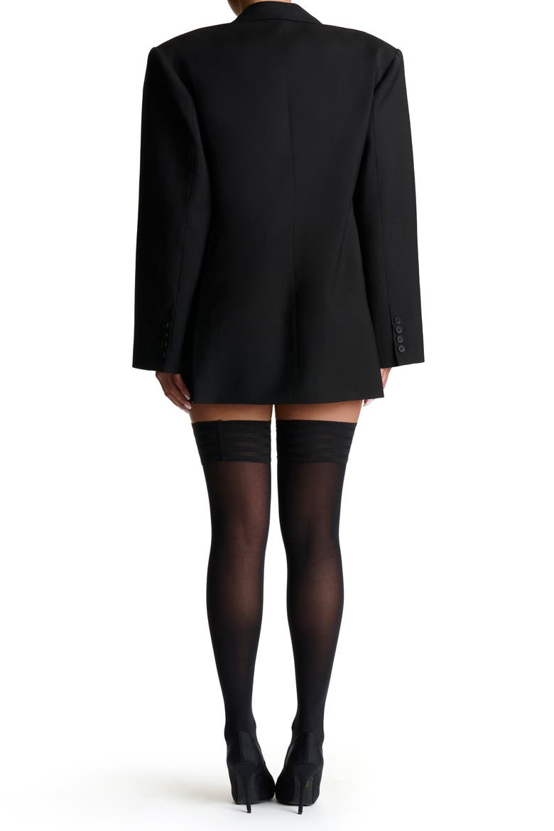 Oversize Long Sleeve Blazer Dress, Alternate, color, BLACK