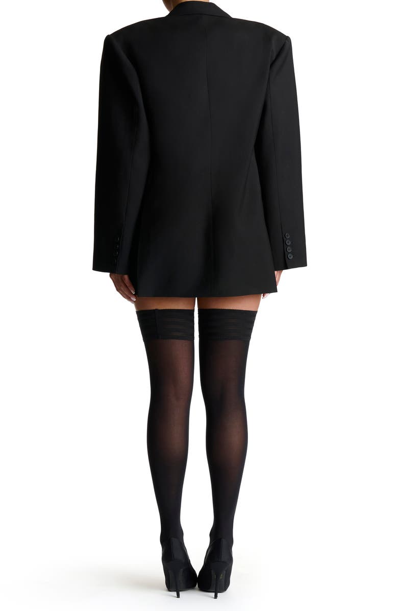 Naked Wardrobe Oversize Long Sleeve Blazer Dress, Alternate, color, Black