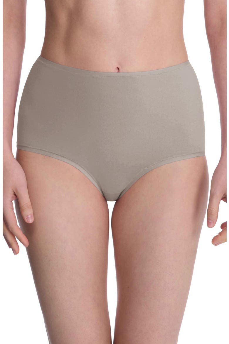 Bliss Bare Cotton High Waist Brief, Main, color, Smoky