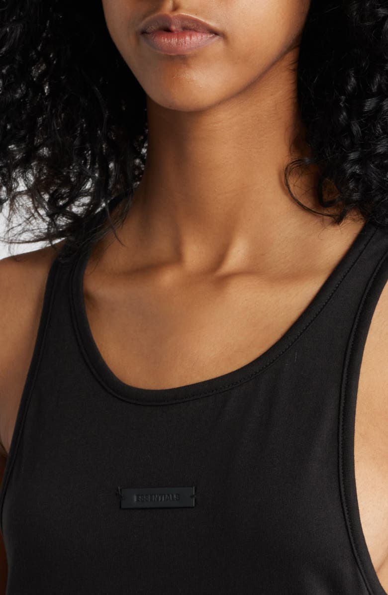 Fear of God Essentials Logo Cotton Blend Tank, Alternate, color, Grey