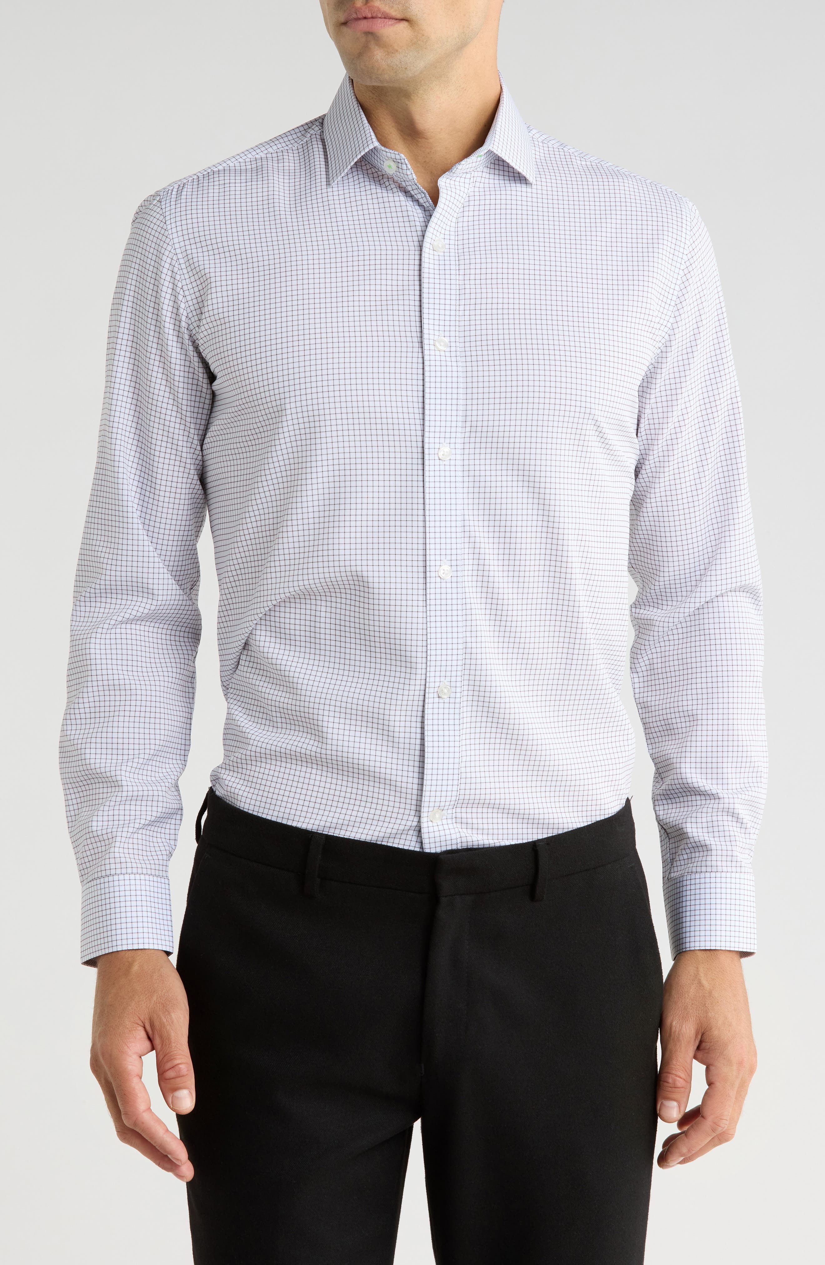TOM BAINE Performance Stretch Winkle Free Button-Up Shirt