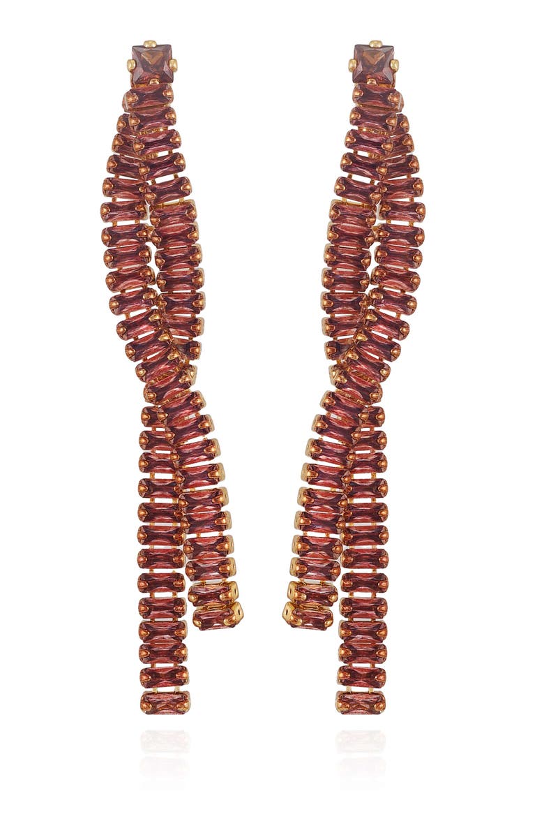 Vince Camuto Cubic Zirconia Rhinestone Dangle Earrings, Main, color, 