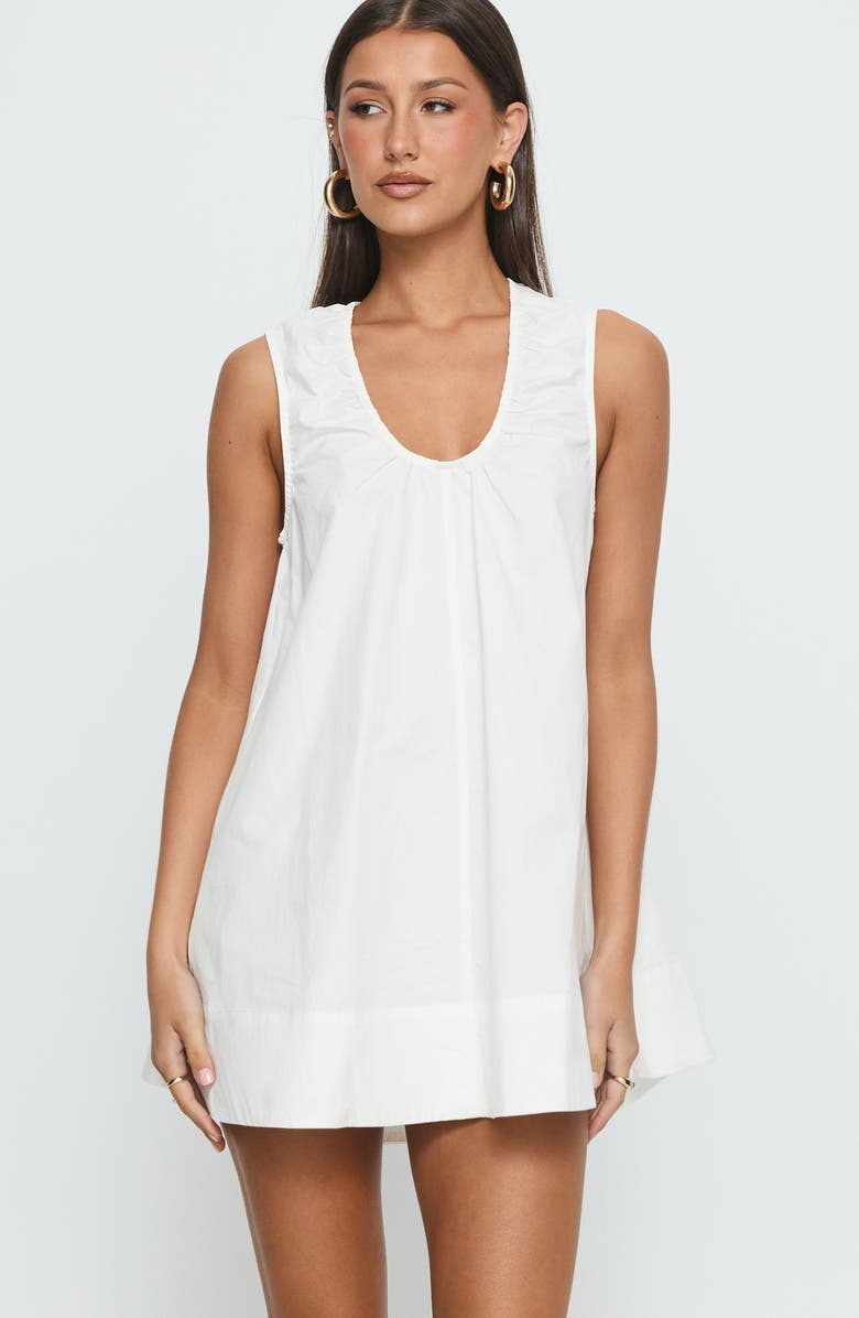 Princess Polly Eberta Ruched Minidress, Alternate, color, White