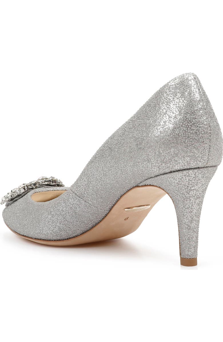 Badgley Mischka Collection Carrie Crystal Embellished Pump, Alternate, color, Silver Glitter
