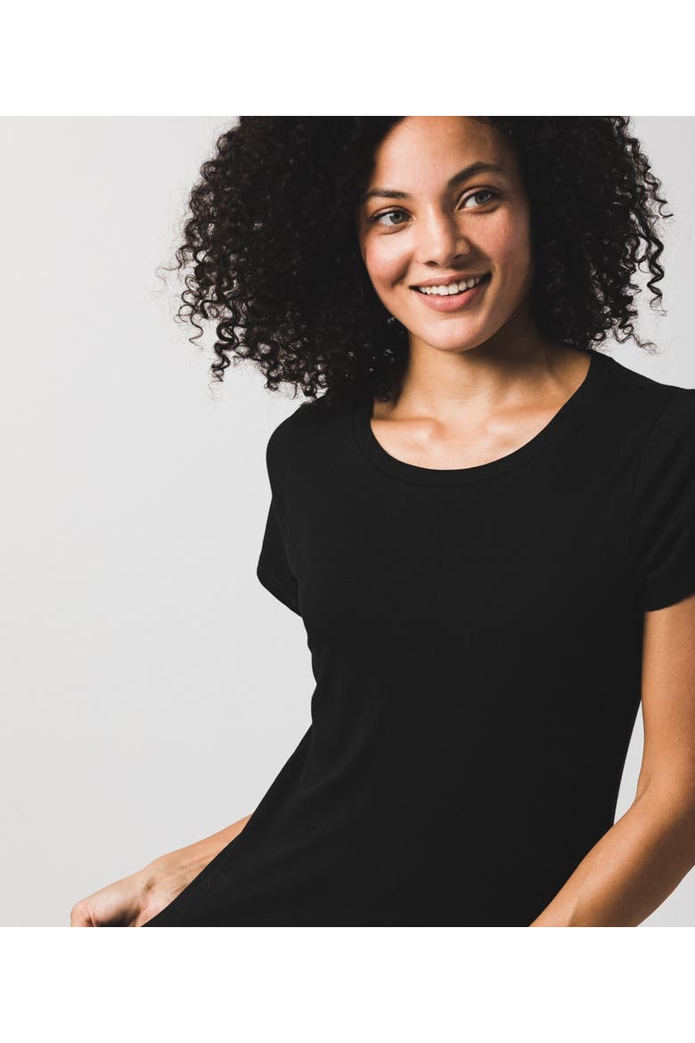 Women's Fitted Tee, Main, color, Black