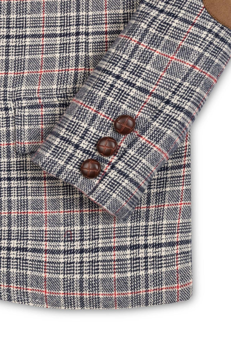 Baby Organic Brushed Cotton Suit Jacket, Alternate, color, Navy Glen Plaid