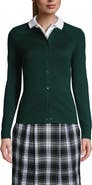 Lands' End School Uniform Young  Cotton Modal Cardigan Sweater