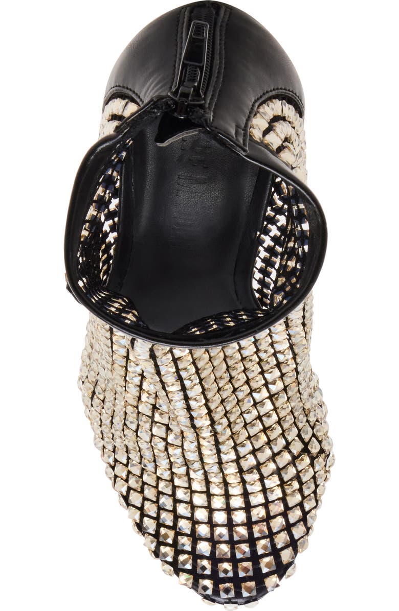 Steve Madden Dancin' Crystal Mesh Pointed Toe Bootie, Alternate, color, Gold Multi