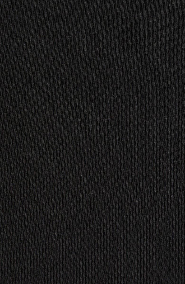 Moncler Pleated Long Sleeve T-Shirt, Alternate, color, Black