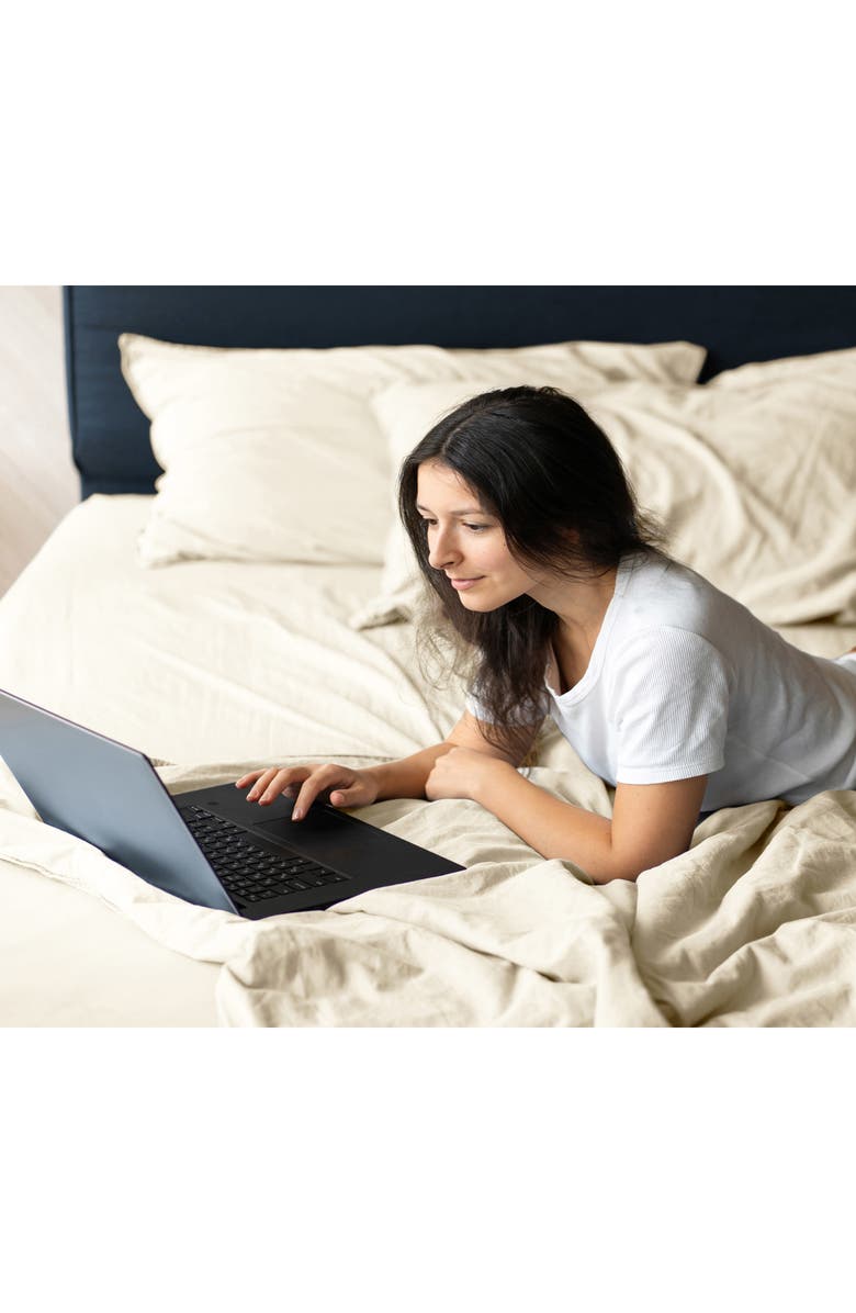 Martex Solid 400 Thread Count Cotton Sateen Sheet Set, Alternate, color, Ivory