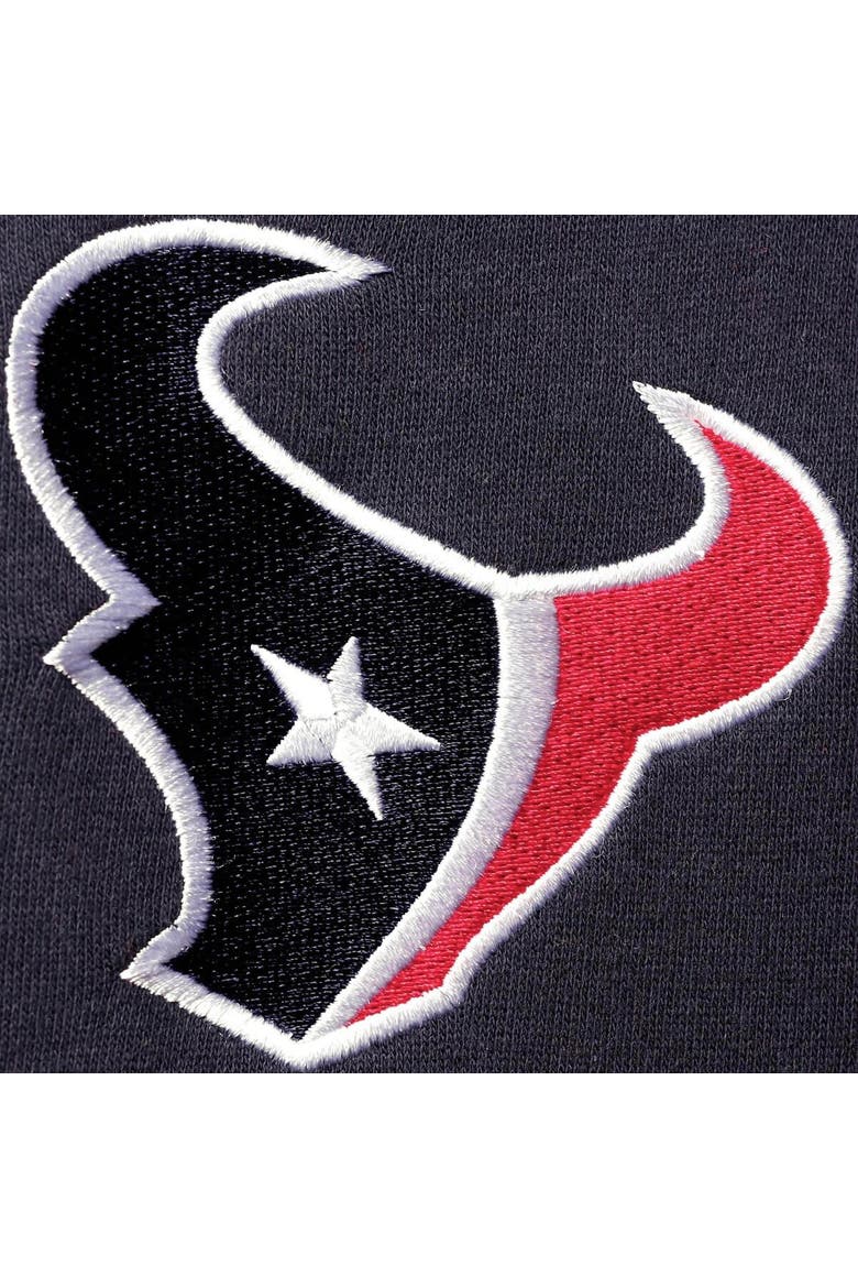 Men's Starter Navy/Red Houston Texans Playoffs Color Block Full-Zip Hoodie, Alternate, color, Navy