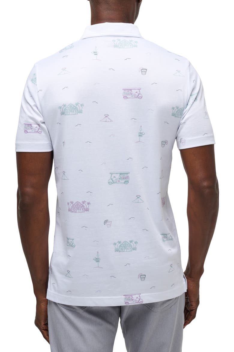 Tiki Mapes Cotton Blend Polo, Alternate, color, WHITE