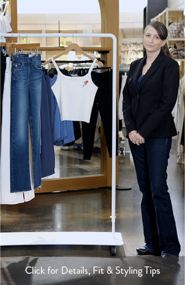 Couch Date Rose Embroidered Crop Rib Tank, sales video thumbnail