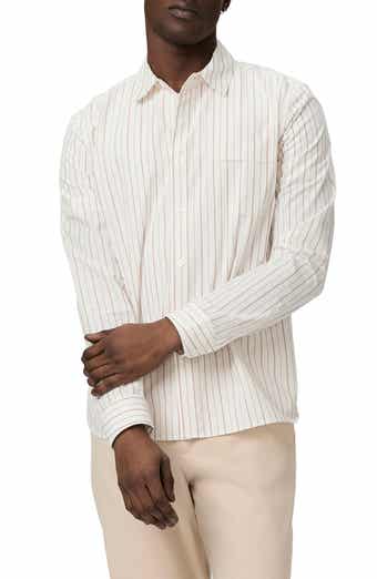 PAIGE Radovan Stripe Pima Cotton Button-Up Shirt