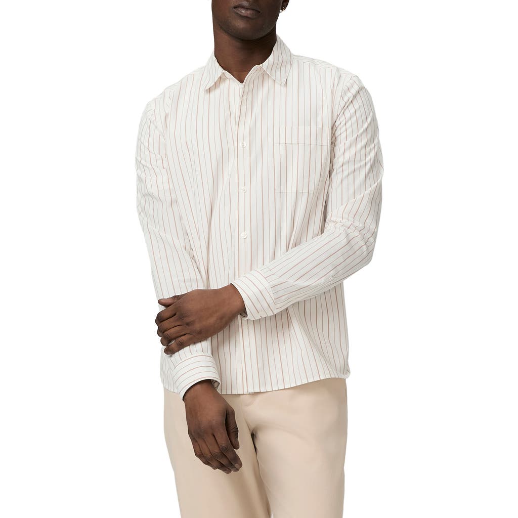Paige Radovan Stripe Pima Cotton Button-up Shirt In Mesa Ridge Stripe