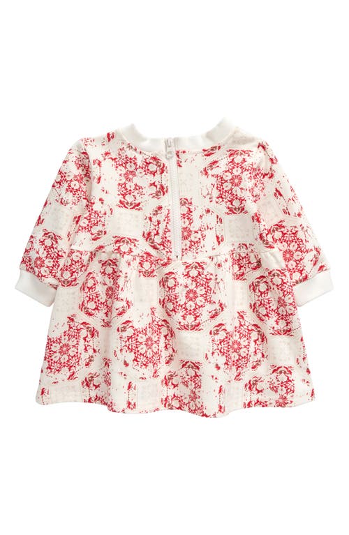 TINY TRIBE TINY TRIBE TILE PRINT CROSSOVER RUFFLE DRESS 
