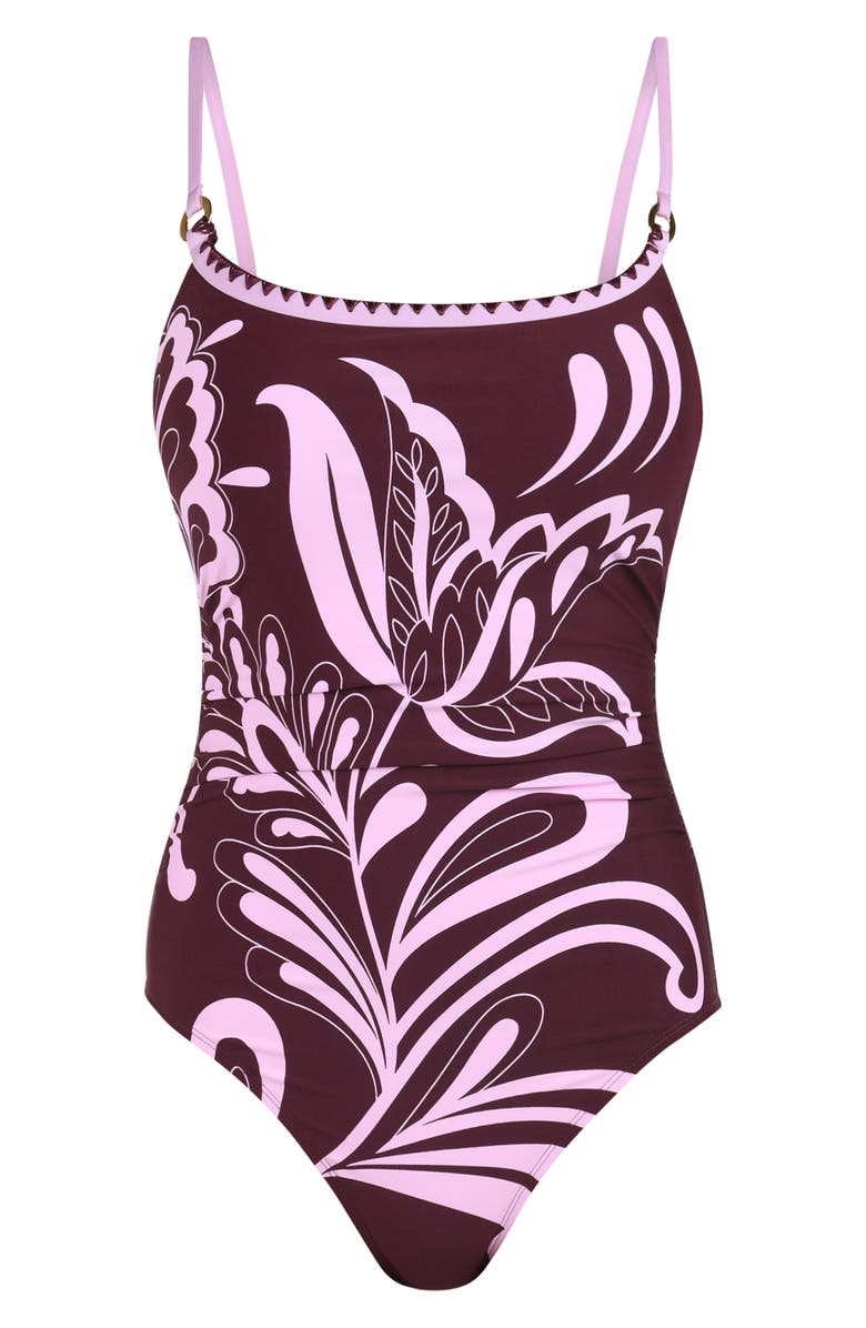 La Blanca Fiji One-Piece Swimsuit, Alternate, color, Dark Cherry