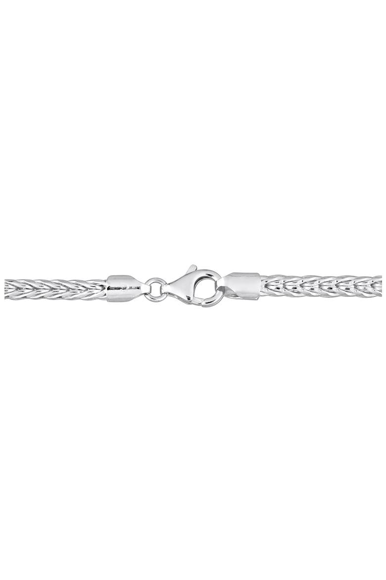 4.2mm Foxtail Chain Necklace & Bracelet Set, Alternate, color, SILVER