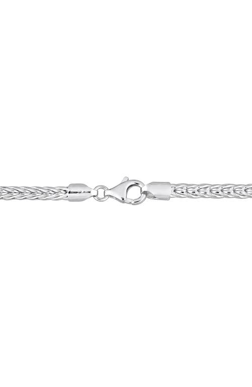 Delmar 4.2mm Foxtail Chain Necklace & Bracelet Set In Silver