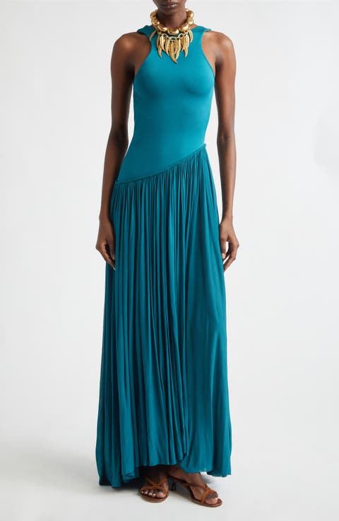 Luna Asymmetric Jersey Maxi Dress (Regular & Petite)