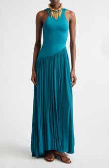 Luna Asymmetric Jersey Maxi Dress