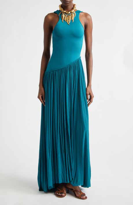 Luna Asymmetric Jersey Maxi Dress
