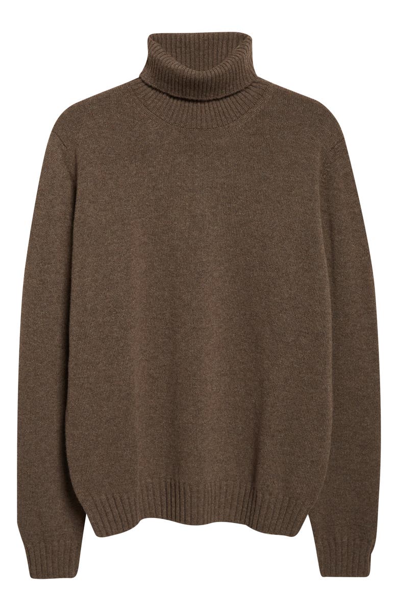 Thom Sweeney Cashmere Turtleneck Sweater, Alternate, color, Mid Brown