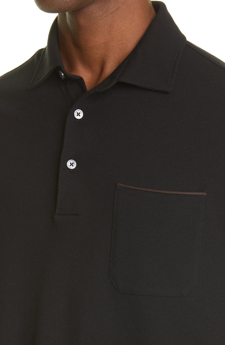 ZEGNA Cotton Piqué Polo Shirt, Alternate, color, 