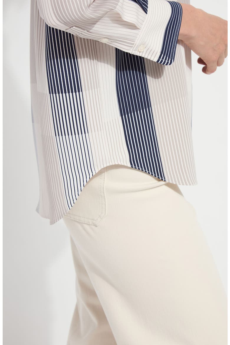 Jessica Stripe Button-up Shirt, Alternate, color, OSLO STRIPE COLLAGE