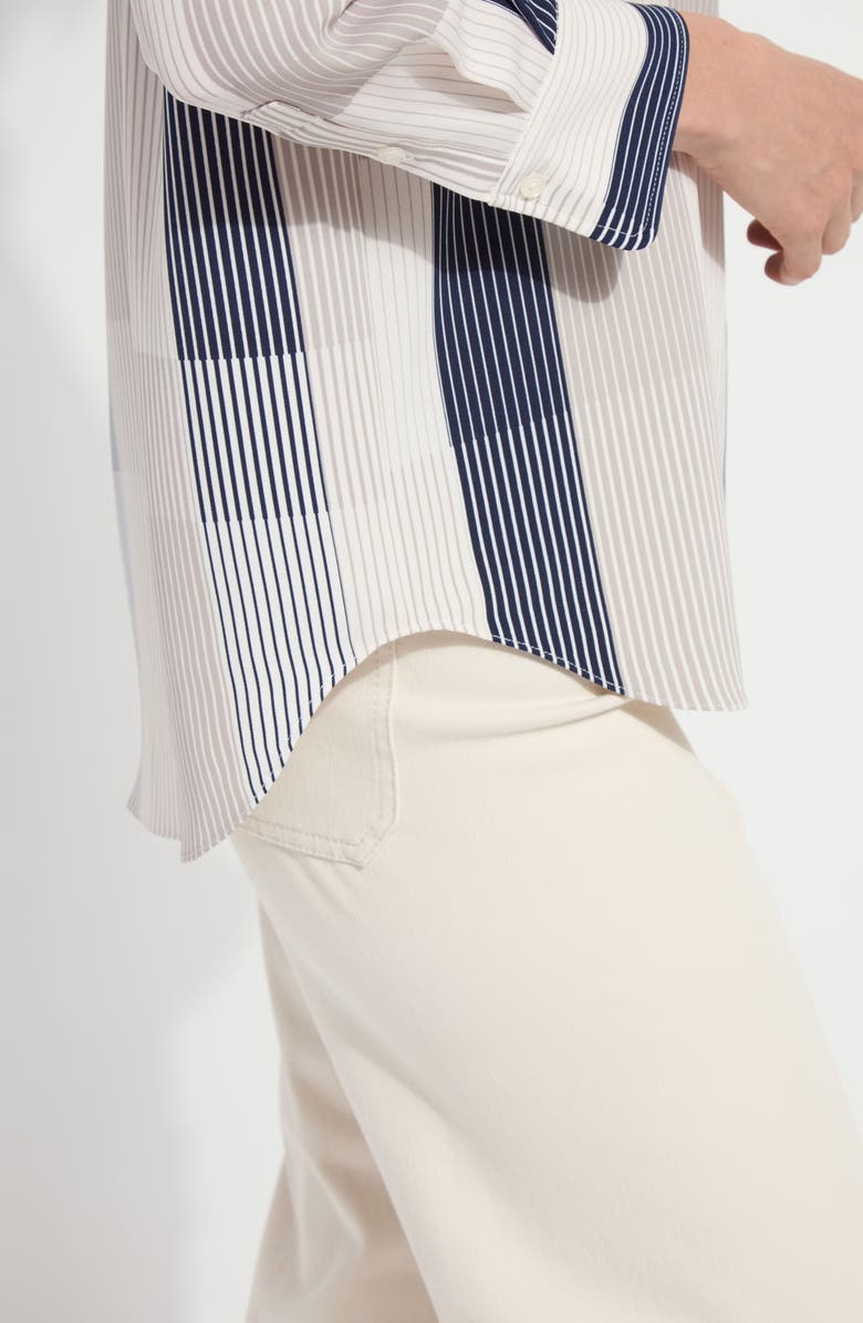 Lysse Jessica Stripe Button-up Shirt, Alternate, color, Oslo Stripe Collage