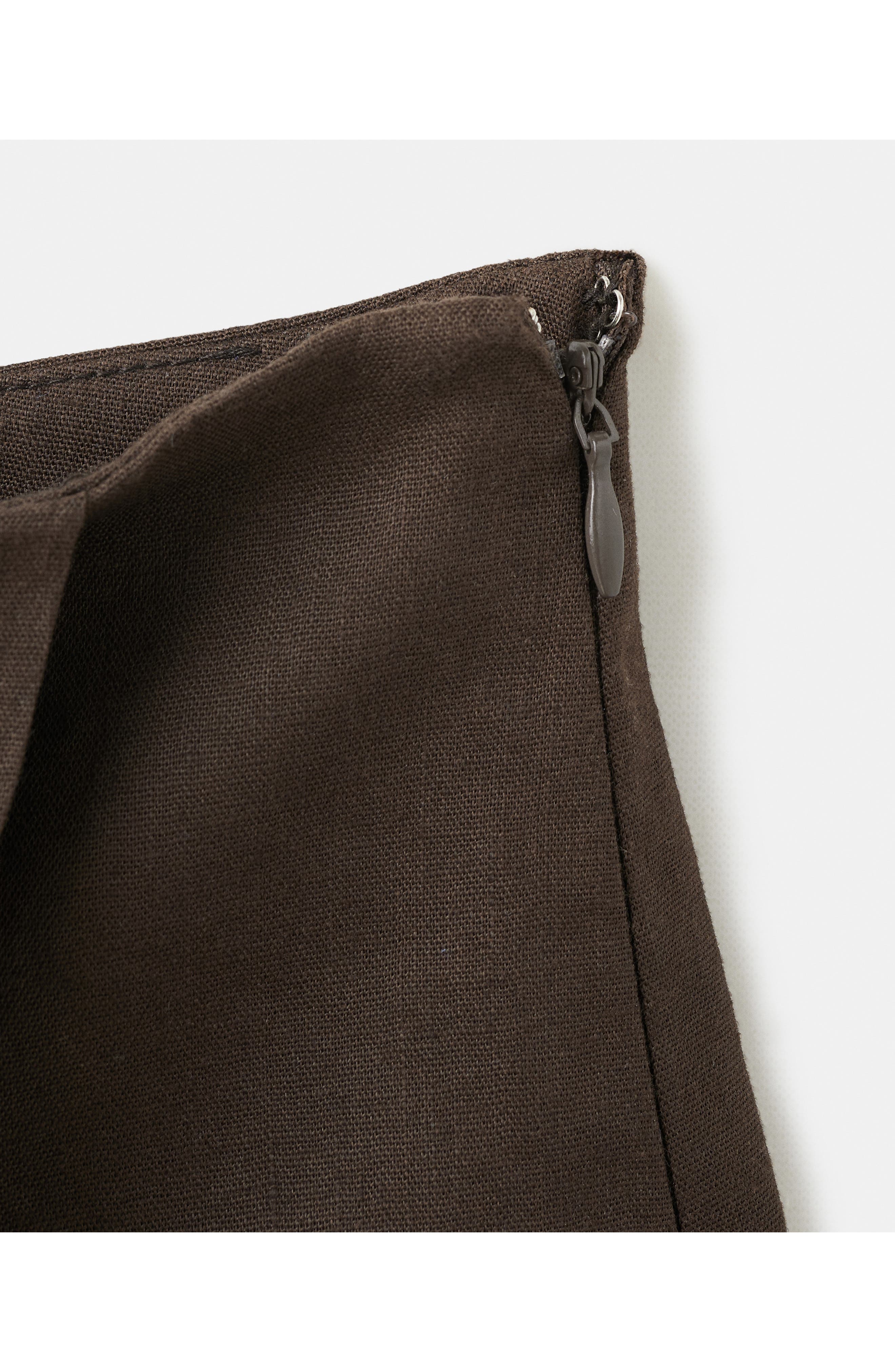 Wrap Linen & Cotton Miniskirt - image 2