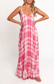 Petal & Pup Perle Checkered Maxi Dress