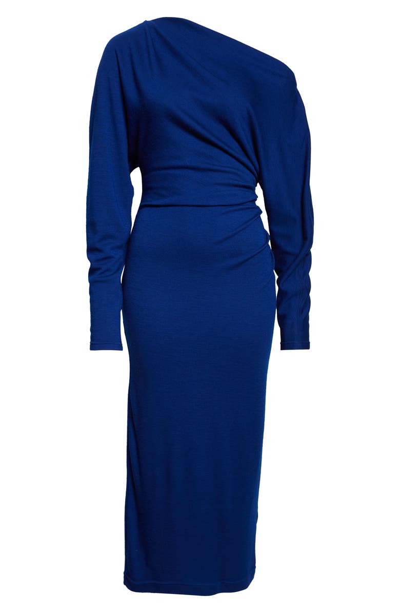 A.L.C. Sonny One-Shoulder Long Sleeve Jersey Dress, Alternate, color, Yves Blue