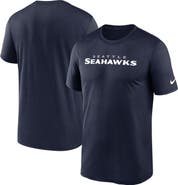 Nike Men's Nike College Navy Seattle Seahawks Primetime Legend Wordmark Performance T-Shirt