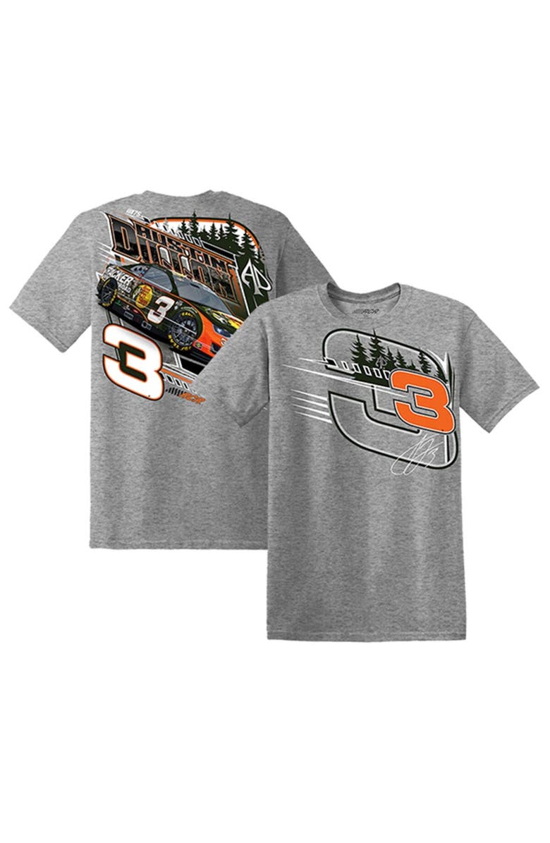 NASCAR Men's Richard Childress Racing Team Collection Heather Gray Austin Dillon 2023 #3 Bass Pro Shops T-Shirt, Main, color,