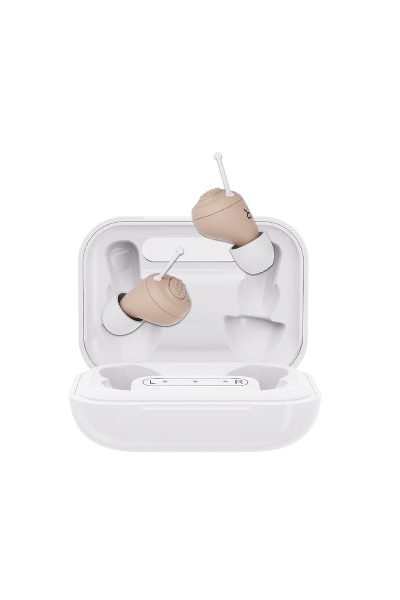 OTC Hearing Aids for Mild to Moderate Hearing Loss - USB Rechargeable with 5 Volume Levels & 2 Hearing Modes, Main, color, White