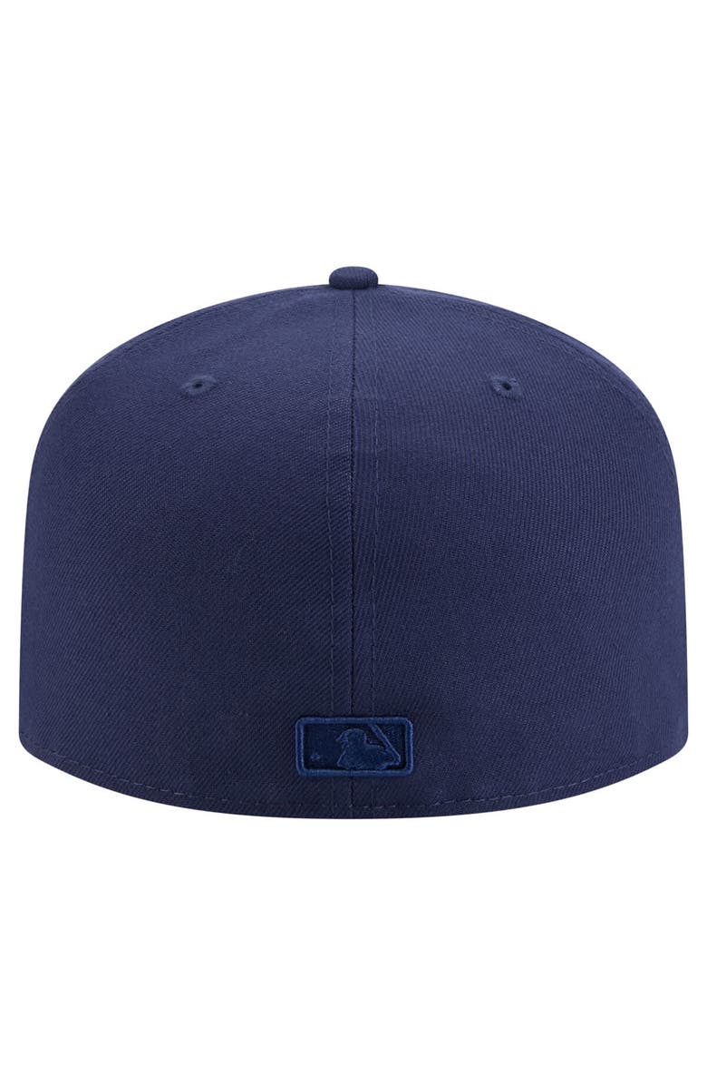 New Era Men's New Era Navy Atlanta Braves Color Pack A-Frame 59FIFTY Fitted Hat, Alternate, color,