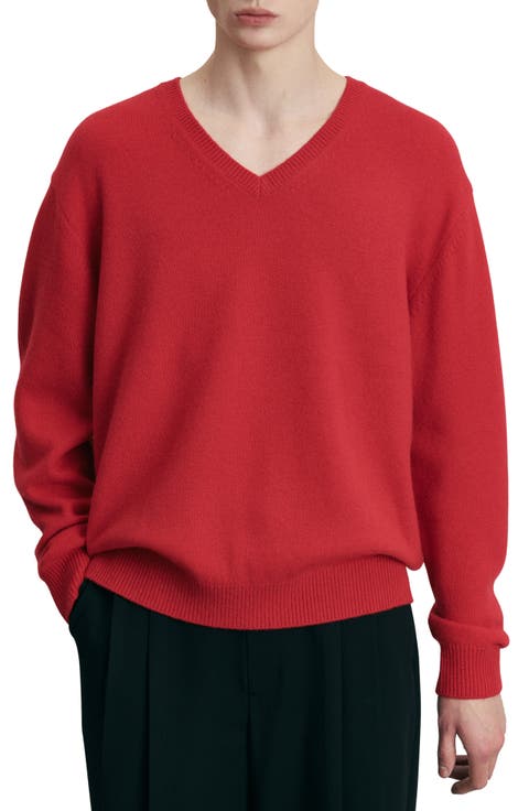Unisex Cashmere Blend V-Neck Sweater