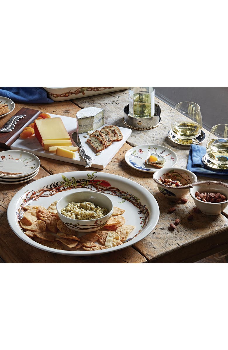 Juliska Forest Walk Ceramic Two-Bowl Server, Alternate, color, 