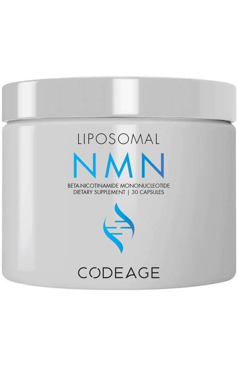 Codeage Liposomal NMN & Betaine Anhydrous TMG Capsules Supplement, NAD + Precursor, Vegan, 30 ct, Main, color, White
