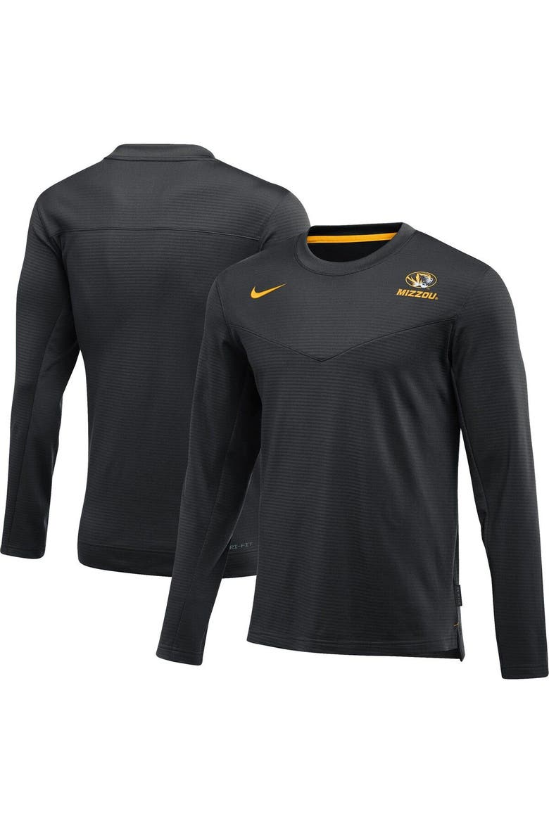 Men's Nike Black Missouri Tigers 2022 Game Day Sideline Performance Long Sleeve T-Shirt, Main, color, Black