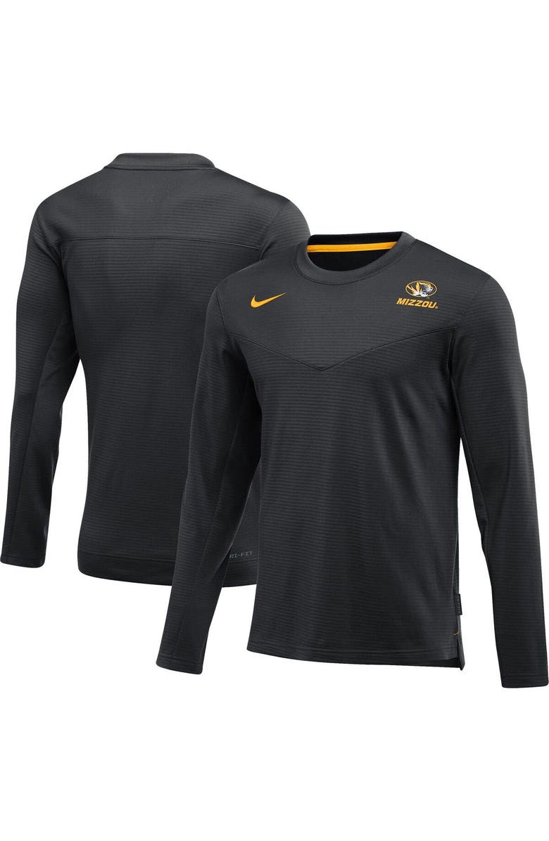 Nike Men's Nike Black Missouri Tigers 2022 Game Day Sideline Performance Long Sleeve T-Shirt, Main, color, 