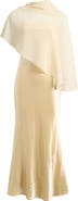 Reformation Lilibeth Cape Silk Maxi Dress