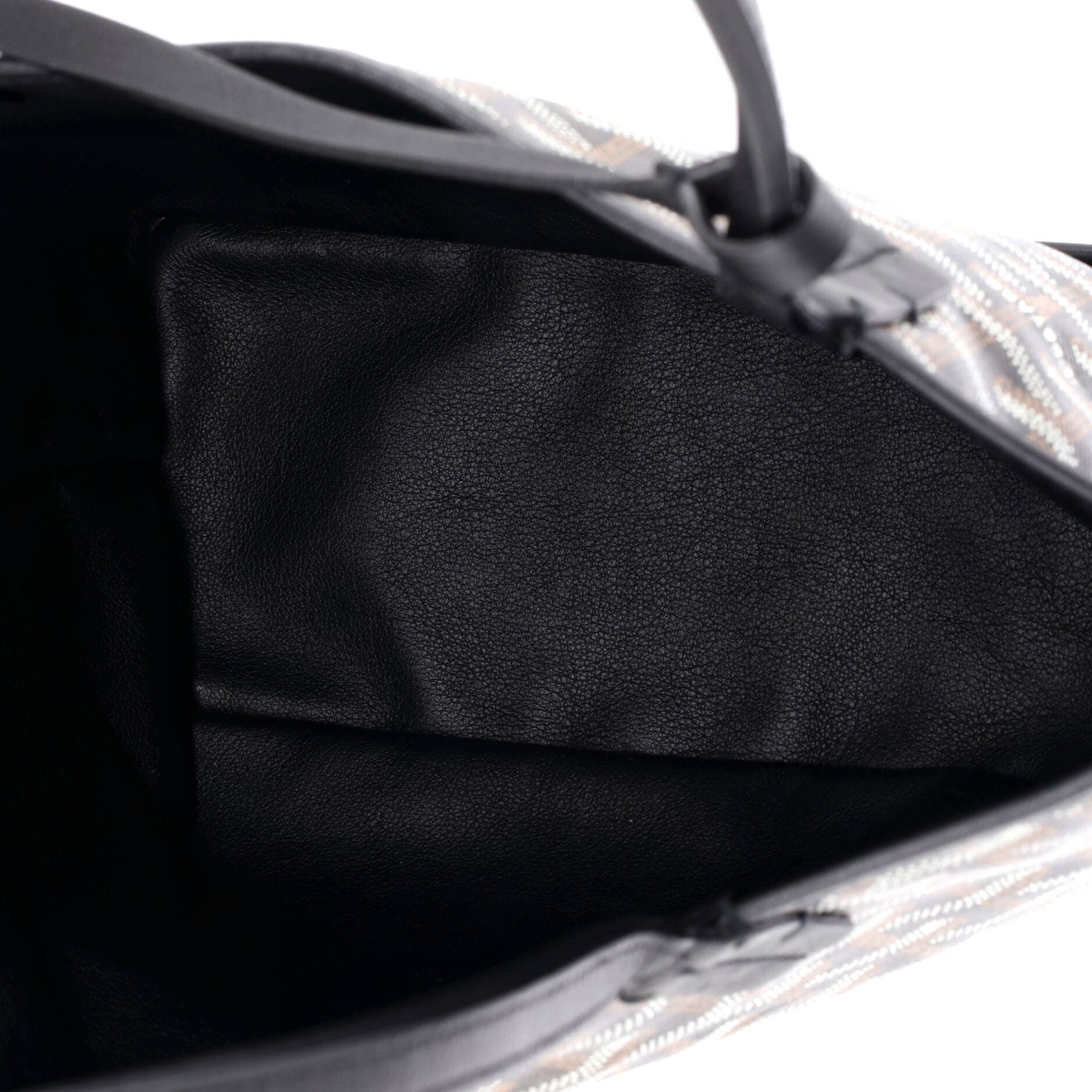 Pre-Owned Goyard Anjou Reversible Tote Coated Canvas Mini, Alternate, color, Black