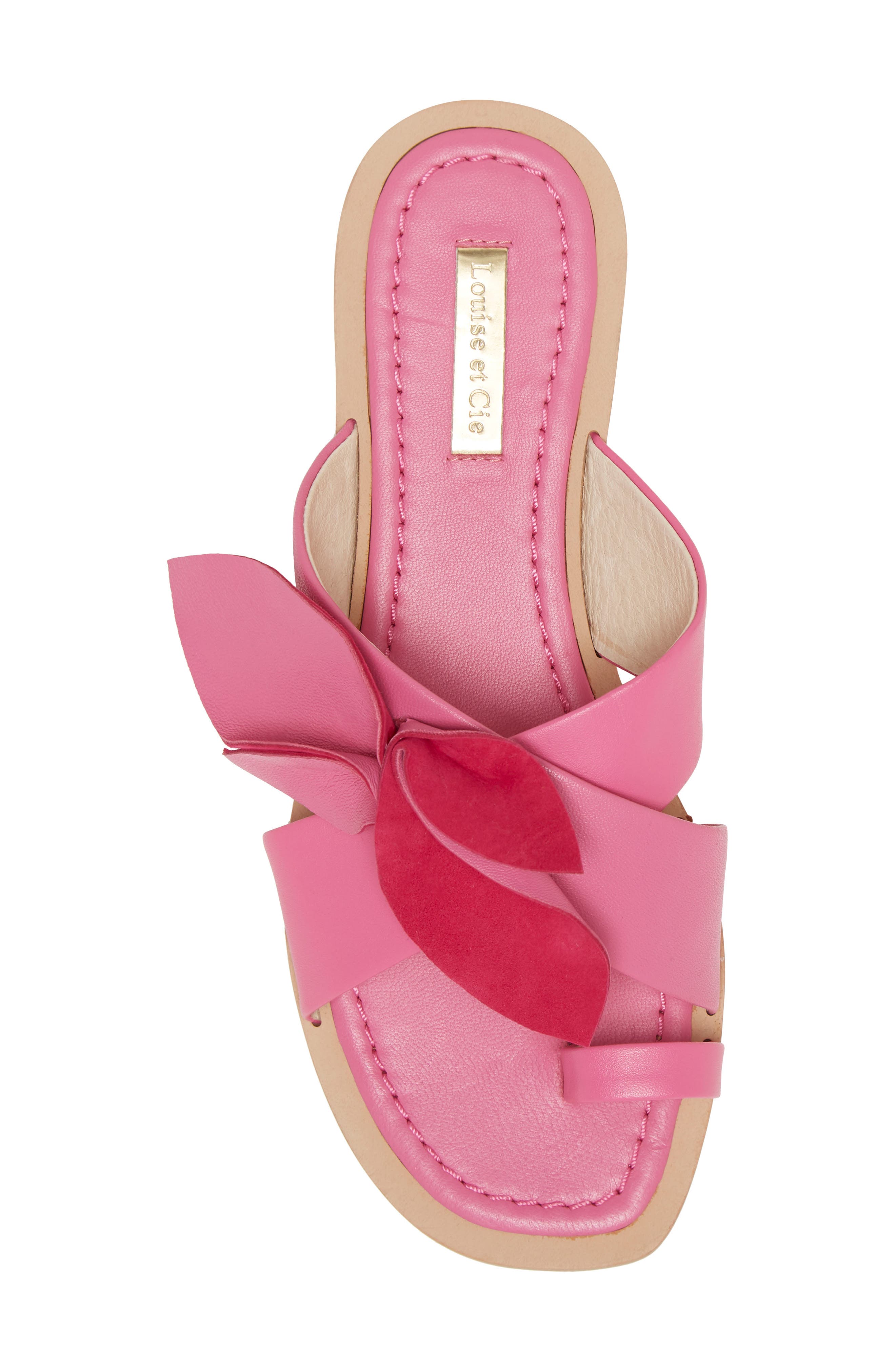 Amure Flat Sandal, Alternate, color, FLAMINGO LEATHER