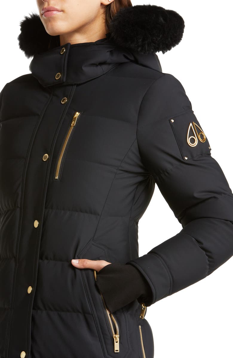 Moose Knuckles Watershed Down Parka with Genuine Shearling Trim, Alternate, color,