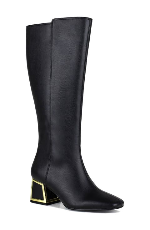 Bridge Block Heel Knee High Boot (Women)